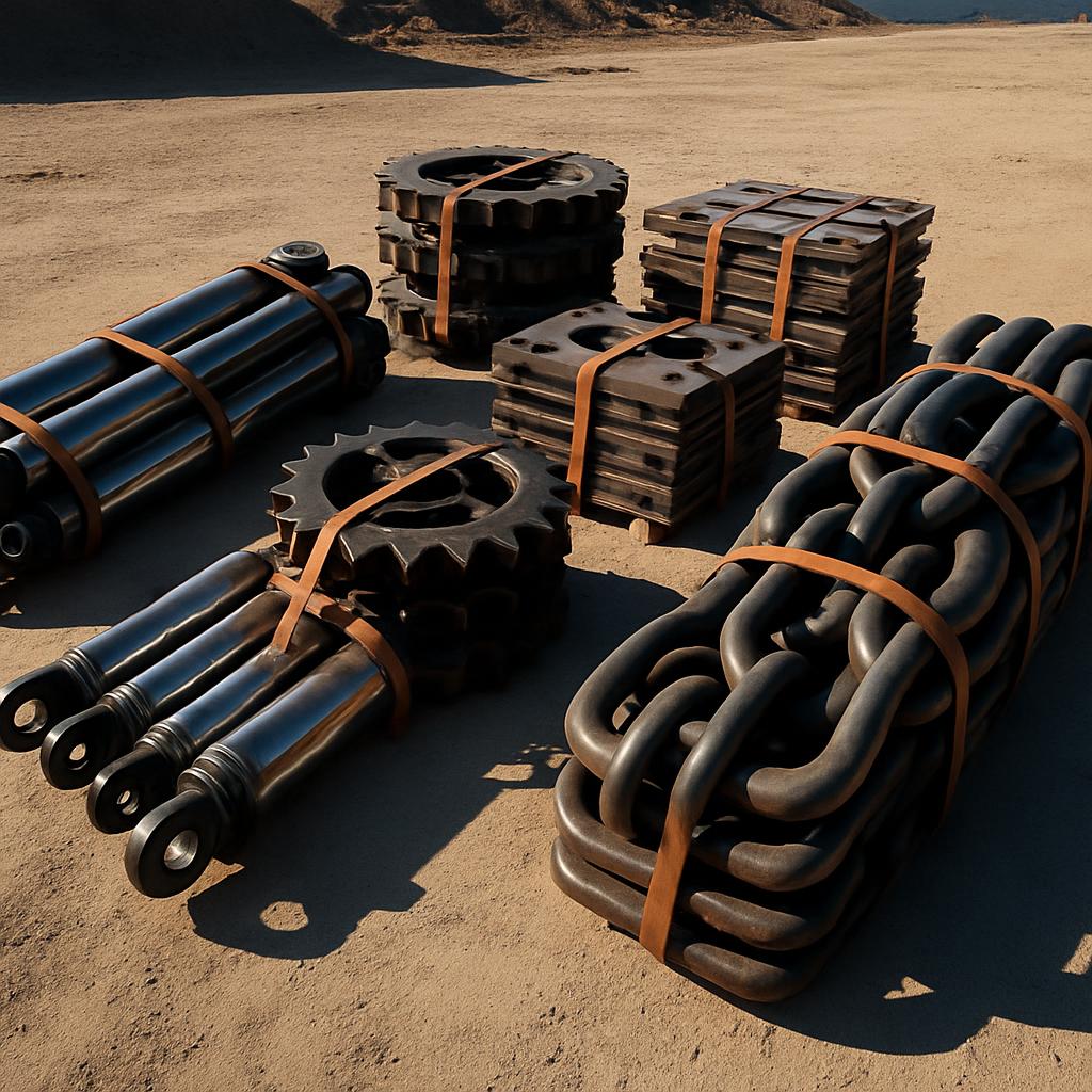 Meteorological equipment photographed outdoors, lying in rows on tan-colored dirt or sand. Their surface appears to be bla...